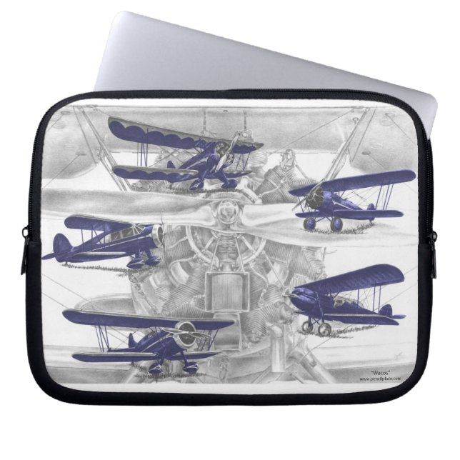 Protection Pour Ordinateur Portable Waco biplane (Devant)