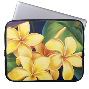 Protection Pour Ordinateur Portable Wetsuit tropical du néoprène de Plumeria de