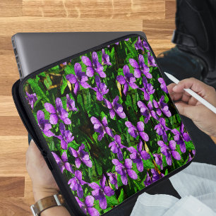 Protection Pour Ordinateur Portable WI State Flower Wood Violet Mosaic