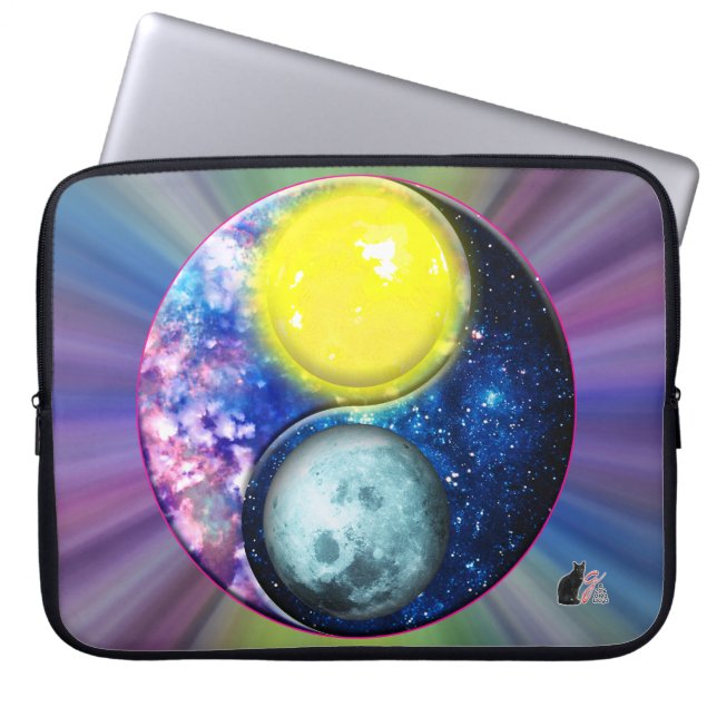 Protection Pour Ordinateur Portable Yang-Yin / Soleil-Lune (Devant)