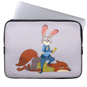 Protection Pour Ordinateur Portable Zootopie Judy Hopps & Nick Wilde - Busted!