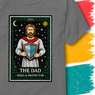 Protective Dad Tarot Card Celestial Art Vintage T-Shirt