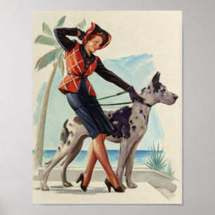 Protective Dog Pin-Up Poster