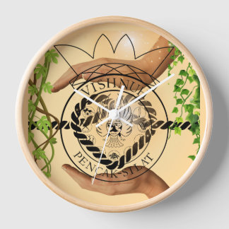 Protective hand wall clock