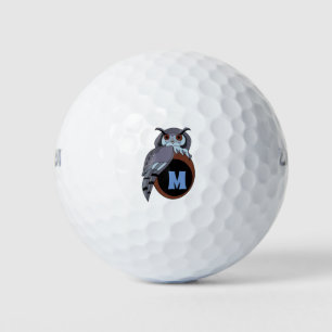 Protective Scop Owl Monogrammed Egg Golf Balls