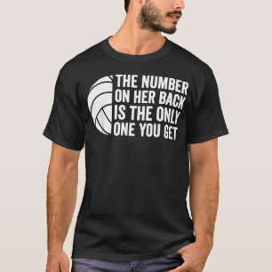 Protective Volleyball Daughter Number Mom Dad T-Shirt