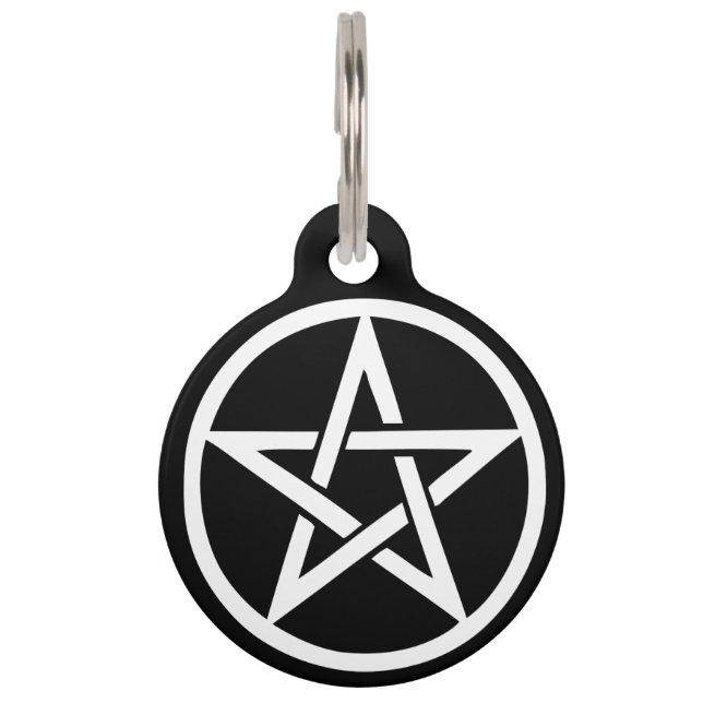 Protective Witches Pentacle Pet Tag (Front)