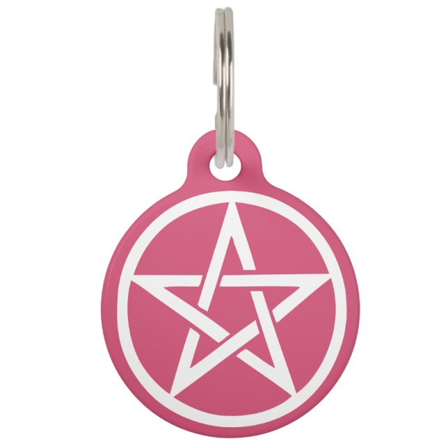 Protective Witches Pentacle Pet Tag (Front)