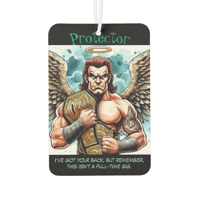 Protector Guardian Angel Professional Wrestler Air Freshener (Back)