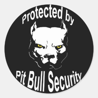 Protégé par les stickers de sécurité Pit Bull