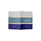 bandes bleues avec initiales et nom