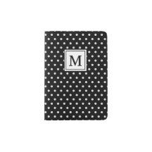 Classic Black and White Polka Dot Monogrammed