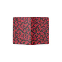 Le rouge fleurit support de passeport