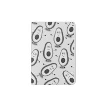 M. Avocado Motif noir et blanc Détenteur de passep