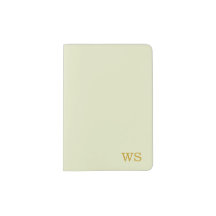 Monogramme élégant personnalisé beige