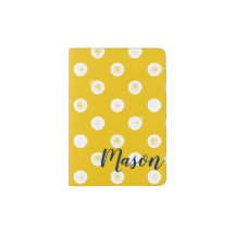 Monogrammes Pois - Jaune et blanc de moutarde