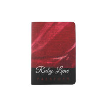 Nom personnalisé Monogramme noir rouge