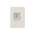 Titulaire De Passeport "Mme", Hors White Faux Text