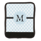 Monogramme bleu blanc Chevron
