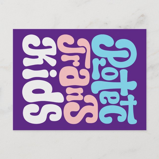 Protéger la carte postale Trans Kids (Devant)