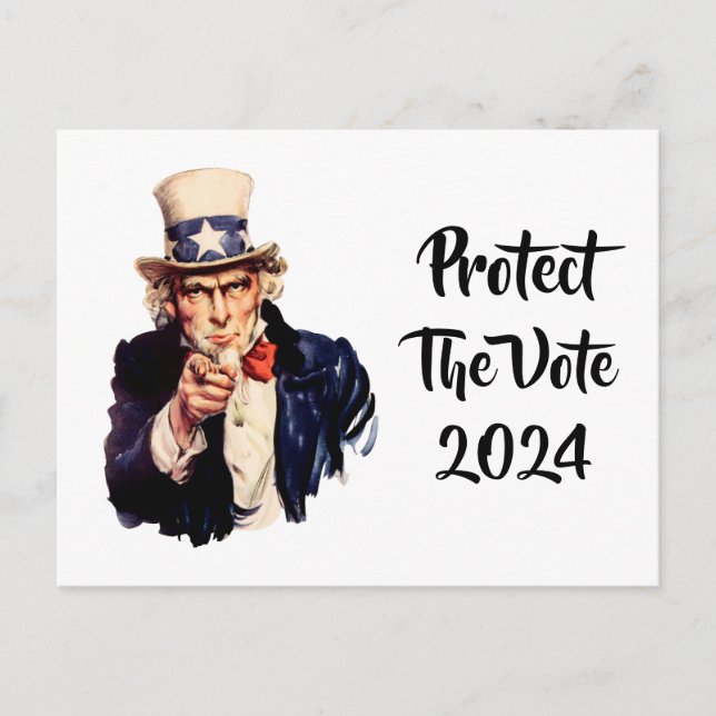 Protéger La Carte Postale Vote 2024 (Devant)