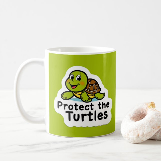 Protéger La Mug Des Tortues (Avec donut)