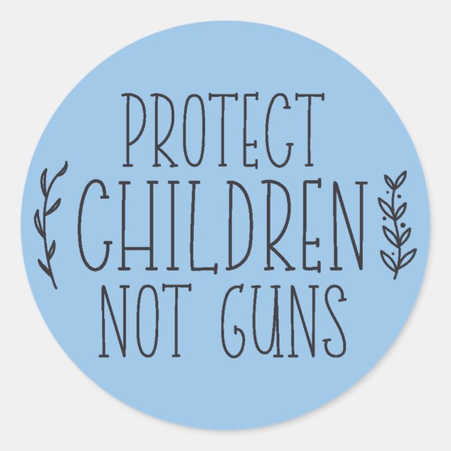 protéger les enfants et non les armes Sticker (Devant)