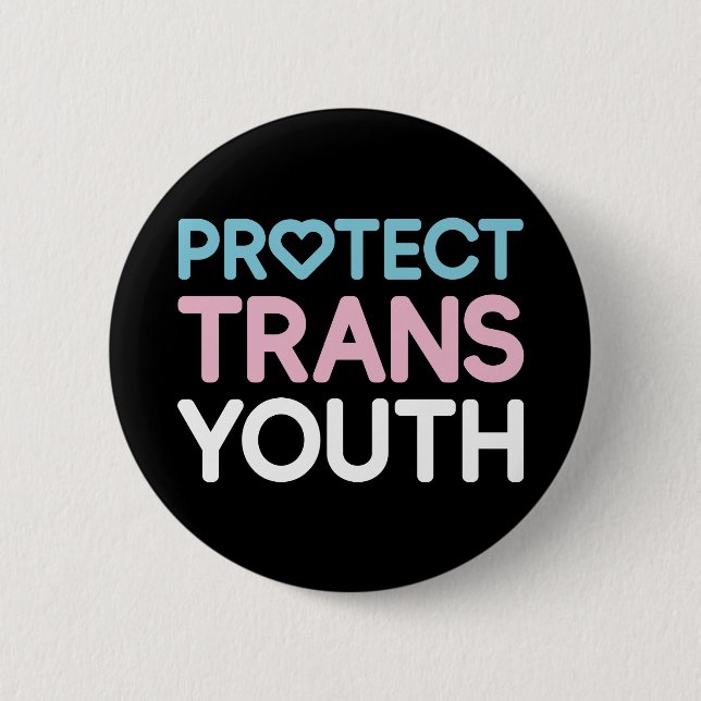 Protéger les jeunes trans. Badge (Devant)