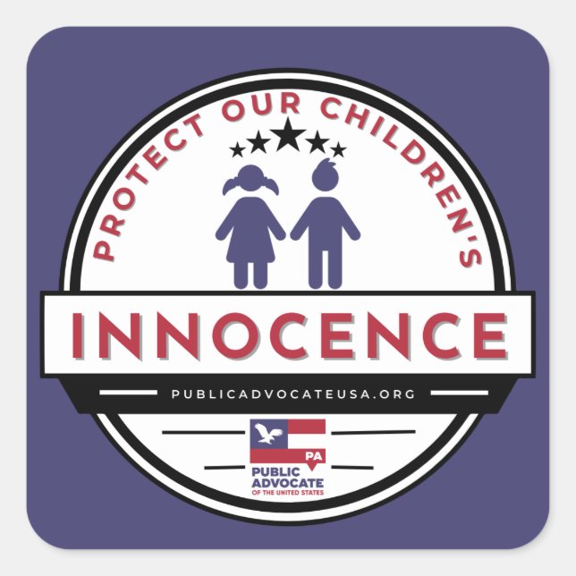Protégez les autocollants d'innocence de nos enfan (Devant)