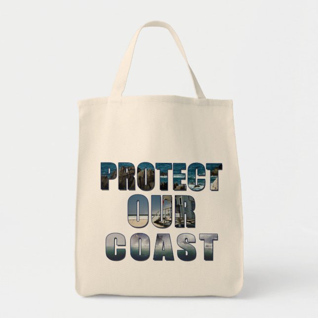 Protégez notre sac de plage tropical de la côte (Devant)