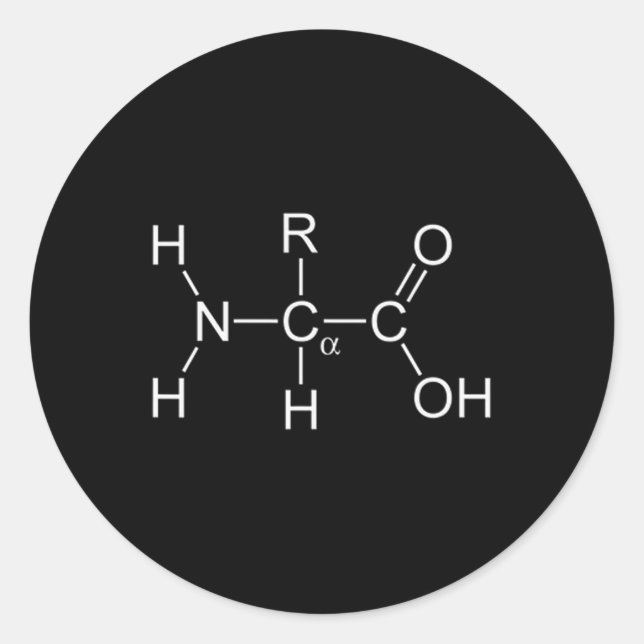 Protein Molecule - Gym And Chemistry Bodybuilding  Classic Round Sticker (Front)