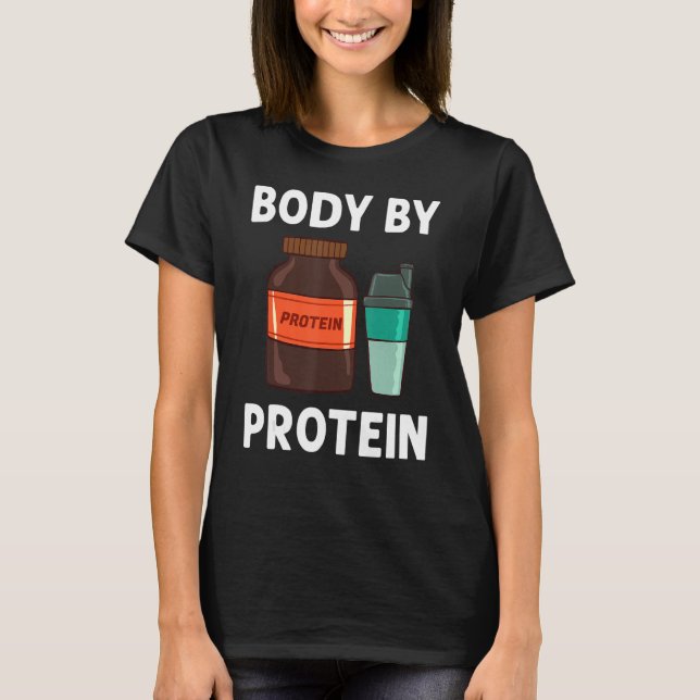 Protein Shakes Powder Whey Drinks Snacks Vegan Foo T-Shirt (Front)