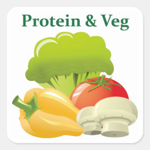 Protein & Veg day sticker