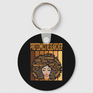 Proteomics Researcher Powerful Black History Month Keychain