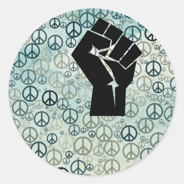 Protest and Solidarity ☆ Peaceful  Protest  Classic Round Sticker (Front)