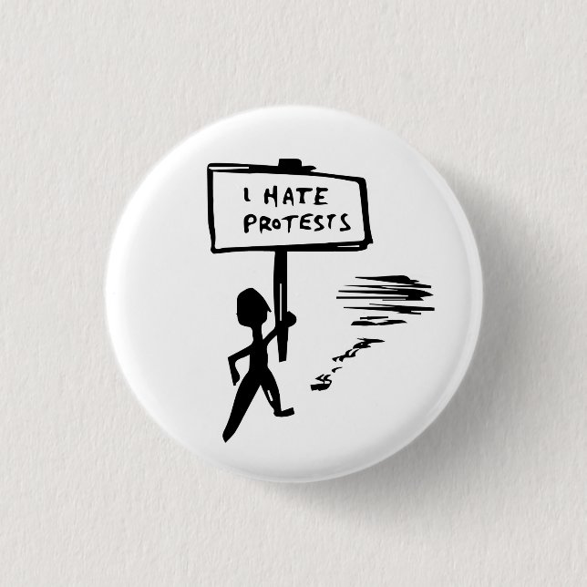 protest badge 1 inch round button (Front)