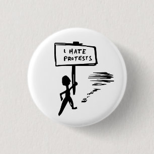 protest badge 1 inch round button