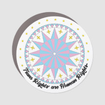 Protest Hex Sign Trans Rights Car Magnet