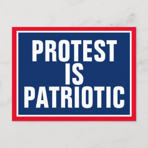 Protest is Patriotic First Amendment Postcard