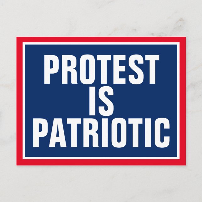 Protest is Patriotic First Amendment Postcard (Front)