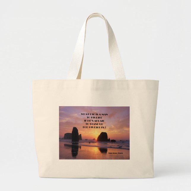 protest large tote bag (Front)
