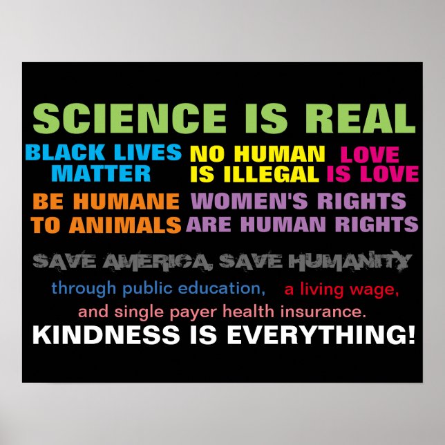 Protest March poster Human Rights (Front)