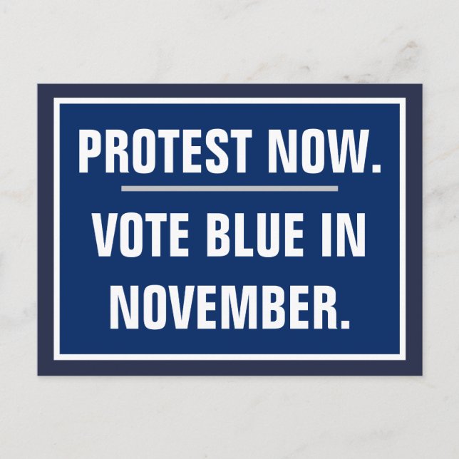 Protest Now Vote in November Election Template Postcard (Front)