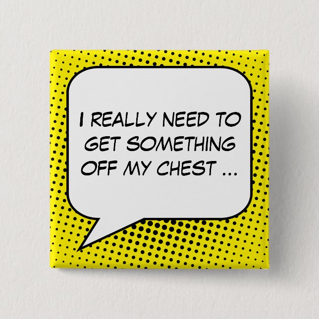 Protest Speech Bubble Your Message Template 2 Inch Square Button (Front)