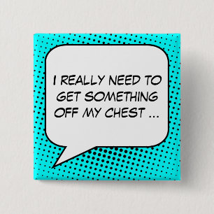 Protest Speech Bubble Your Message Template 2 Inch Square Button