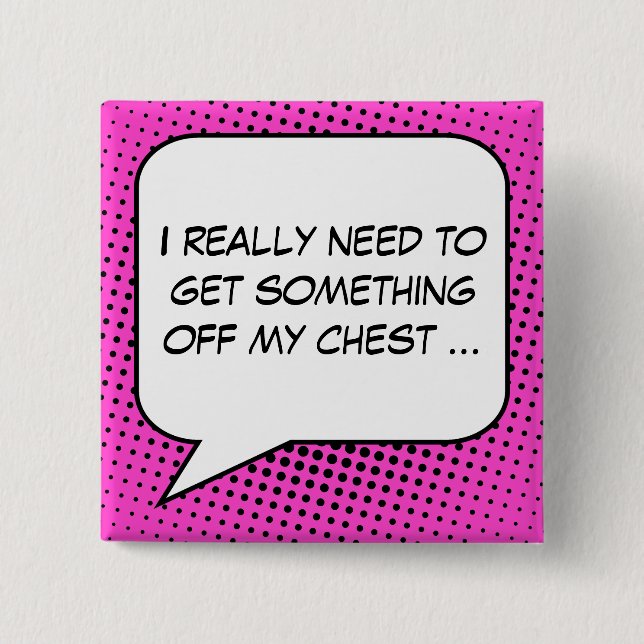 Protest Speech Bubble Your Message Template 2 Inch Square Button (Front)