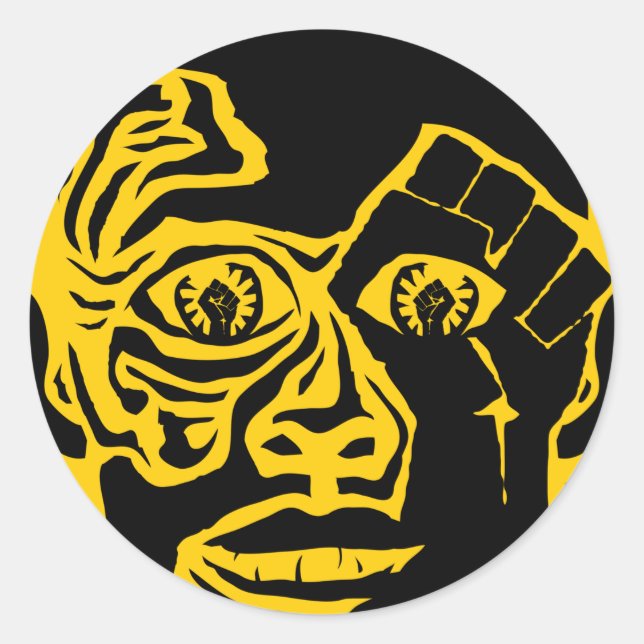 protest with love classic round sticker (Front)