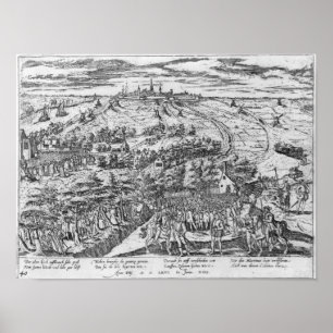 Protestants meeting in the open around Antwerp Poster