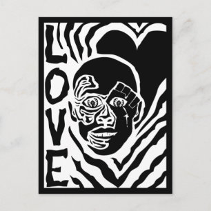 protestation avec carte postale love