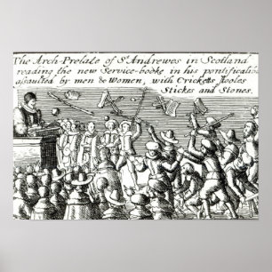 Protesters in Edinburgh, 1637 Poster